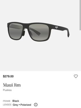 Like New Maui Jim Black Polarized Sunglasses